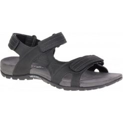 Merrell Sandały Męskie Sandspur Rift Strap Black 11 (45). Czarne sandały męskie Merrell, bez zapięcia. W wyprzedaży za 235.00 zł.