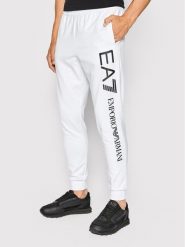 EA7 Emporio Armani Spodnie dresowe 8NPPC3 PJ05Z 1101 Biały Slim Fit. Białe spodnie dresowe męskie EA7 Emporio Armani, bez wzorów, z bawełny. Za 379.99 zł.