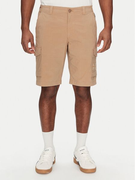 Napapijri Szorty materiałowe N-Horton NP0A4HOS Beżowy Regular Fit. Brązowe szorty męskie Napapijri, bez wzorów, z bawełny. Za 439.99 zł.