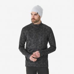 Koszulka termoaktywna narciarska męska Quechua BL 500 1/2 Zip. Czarne bielizna termoaktywna męska WED'ZE, l, bez wzorów, z elastanu, bez ramiączek, narciarskie. Za 89.99 zł.