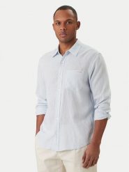 Calvin Klein Jeans Koszula LV04RF121G Błękitny Regular Fit. Niebieskie koszule męskie Calvin Klein Jeans, l, bez wzorów, z jeansu, bez kołnierzyka, bez ramiączek. Za 409.99 zł.