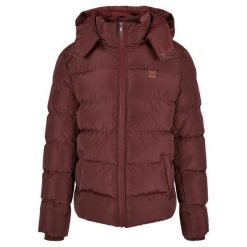 Kurtka Urban Classics hooded puffer-grandes tailles. Brązowe kurtki męskie Urban Classics, m, bez wzorów, z puchu, bez ramiączek, z kapturem. Za 359.00 zł.