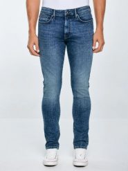 Jeansy męskie z przetarciami niebieskie Terry Carrot 441. Niebieskie jeansy męskie Big Star, bez wzorów, z denimu, klasyczne, z obniżonym stanem. Za 329.99 zł.