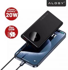 PowerBank 10000mAh z Technologią PD 120W, Szybkie Ładowanie PowerDelivery, Porty 2x USB-A i 1x USB-C, Wysoka Moc i Kompaktowy De. Powerbanki Alogy. Za 121.00 zł.