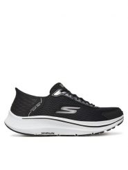 Skechers Półbuty 220863/BKW Czarny. Czarne codzienne półbuty męskie Skechers, bez wzorów, z materiału, bez obcasa, bez zapięcia. Za 219.99 zł.