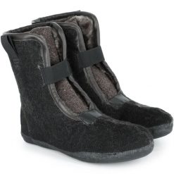 But wewnętrzny MEINDL Nordkap. Czarne buty zimowe męskie Meindl, bez wzorów, sportowe, bez obcasa, bez zapięcia. Za 599.90 zł.