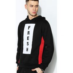 Czarna Bluza Fresh Man. Czarne bluzy nierozpinane męskie Born2be, z nadrukiem. Za 74.99 zł.