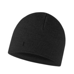 Czapka z wełny merino o strukturze polaru. Czarne czapki męskie Buff, bez wzorów, z polaru, sportowe. Za 159.99 zł.