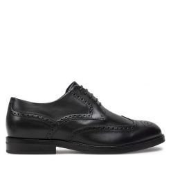 Półbuty BOSS. Czarne eleganckie półbuty męskie Boss, wizytowe, bez obcasa, bez zapięcia. Za 1,999.00 zł.