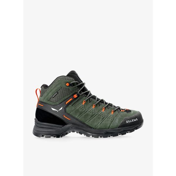 Buty trekkingowe Salewa Alp Mate Mid WP. Zielone buty trekkingowe męskie Salewa, bez wzorów, bez zapięcia. Za 869.99 zł.