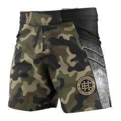 Spodenki do MMA męskie Extreme Hobby MILITARY. Brązowe szorty sportowe męskie EXTREME HOBBY, bez wzorów, z elastanu, sportowe. Za 229.00 zł.