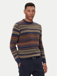 Barbour Sweter Case Fair MKN1027NY72 Granatowy Regular Fit. Niebieskie kardigany męskie Barbour, m, bez wzorów, z wełny, bez ramiączek. Za 689.99 zł.