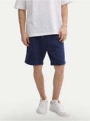 Tom Tailor Denim Szorty sportowe 1045584 Granatowy Regular Fit. Niebieskie szorty sportowe męskie Tom Tailor Denim, bez wzorów, z bawełny, sportowe. Za 79.99 zł.