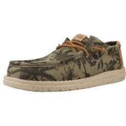 Buty HEY DUDE WALLY PALM JUTE Zielony. Zielone buty trekkingowe męskie PRO BRANDS, bez wzorów, z tkaniny, bez zapięcia. Za 368.99 zł.