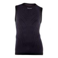Motyon 2.0 Sleeveless Base Layer. Czarne bielizna termoaktywna męska UYN, bez wzorów, bez ramiączek. W wyprzedaży za 185.55 zł.