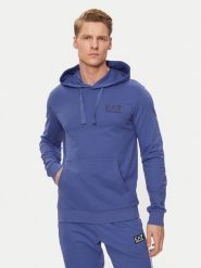 EA7 Emporio Armani Bluza 8NPM18 PJ05Z 1557 Niebieski Regular Fit. Niebieskie bluzy nierozpinane męskie EA7 Emporio Armani, m, bez wzorów, z bawełny, bez ramiączek, bez kaptura. Za 519.99 zł.