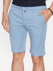 Pierre Cardin Szorty materiałowe 34770/000/4007 Niebieski Modern Fit. Niebieskie szorty męskie Pierre Cardin, bez wzorów, z bawełny. Za 319.99 zł.