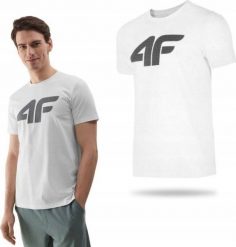 4f KOSZULKA MĘSKA BAWEŁNIANA T-SHIRT SPORTOWY 4F M1155 r XL. T-shirty sportowe męskie 4f, m, bez wzorów, z bawełny, sportowe, bez ramiączek. Za 31.58 zł.