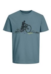 T-shirt z rowerowym printem, Comfort Fit, T-DAREN. T-shirty męskie Volcano, l, bez wzorów, z bawełny, bez kołnierzyka, bez ramiączek. Za 59.99 zł.