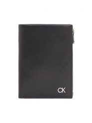 Calvin Klein Portfel Metal Ck K50K511688 Czarny. Czarne portfele męskie Calvin Klein, bez wzorów, ze skóry. Za 269.99 zł.