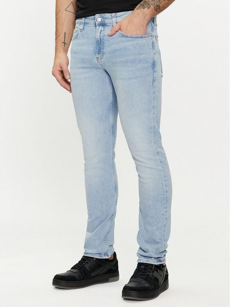 Calvin Klein Jeans Jeansy J30J324852 Niebieski Slim Fit. Niebieskie jeansy męskie Calvin Klein Jeans, bez wzorów, z bawełny. Za 299.99 zł.