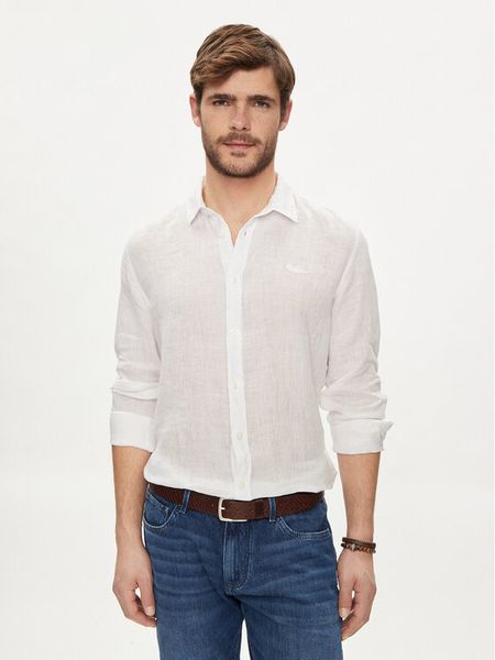 Pepe Jeans Koszula Paytton PM308523 Biały Regular Fit. Białe koszule męskie Pepe Jeans, m, bez wzorów, z jeansu, bez kołnierzyka, bez ramiączek. Za 259.99 zł.