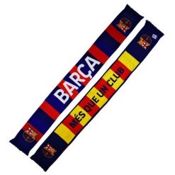 FC Barcelona szalik kibica dwustronny Double Knitted Scarf N27 wielokolorowy. Szaliki męskie FC Barcelona, bez wzorów, sportowe. Za 99.00 zł.