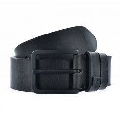 Czarny Skórzany Pasek Męski Big Star. Czarne paski męskie Big Star Accessories, bez wzorów, z jeansu, eleganckie. Za 139.00 zł.