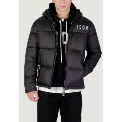Kurtka puchowa Mężczyzna ICON. Czarne kurtki męskie ICON, na zimę, m, bez wzorów, z poliesteru, bez ramiączek, bez kaptura. W wyprzedaży za 543.55 zł.
