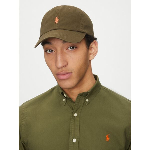 Czapka z daszkiem Polo Ralph Lauren. Brązowe czapki męskie Polo Ralph Lauren, bez wzorów. Za 179.99 zł.