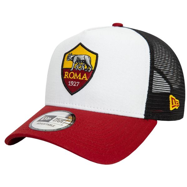 Czapka z daszkiem męska AS Roma. Czarne czapki męskie New Era, bez wzorów, z bawełny, sportowe. Za 129.99 zł.