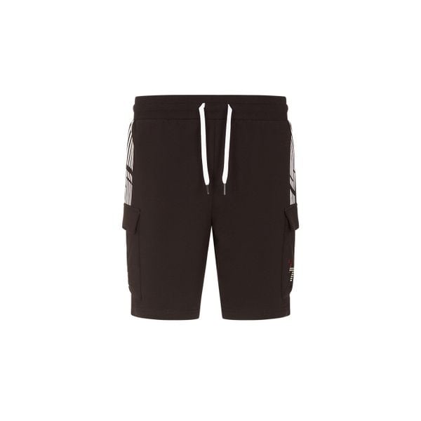 Szorty EA7 Emporio Armani SD. Czarne szorty sportowe męskie Emporio Armani Connected, bez wzorów, sportowe. W wyprzedaży za 298.00 zł.