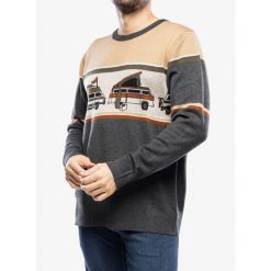 Sweter męski Kavu Highline. Zielone swetry męskie KAVU, bez wzorów, sportowe, bez kołnierzyka, bez ramiączek. Za 261.99 zł.