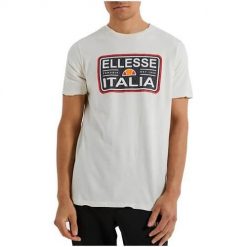 Koszulka sportowa męska Ellesse Benzina. Białe t-shirty sportowe męskie Ellesse, l, bez wzorów, z bawełny, sportowe, bez ramiączek. Za 134.00 zł.