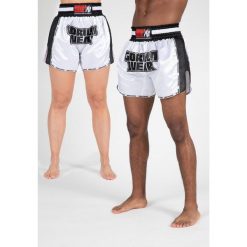 Piru Muay Thai Szorty - Biały/Czarny. Białe szorty sportowe męskie GORILLA WEAR, bez wzorów, sportowe. Za 210.50 zł.