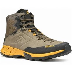 Buty trekkingowe męskie Tecnica Forge Hike Mid Gtx. Brązowe buty zimowe męskie Tecnica, bez wzorów, z materiału, sportowe, za kostkę, bez obcasa, bez zapięcia. Za 958.00 zł.