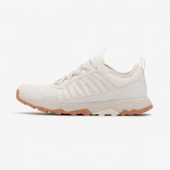 Buty turystyczne męskie Quechua NH500 Fresh. Brązowe buty trekkingowe męskie QUECHUA, w ażurowe wzory, z syntetyku, sportowe, bez obcasa, bez zapięcia. W wyprzedaży za 119.99 zł.