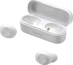 Słuchawki Canyon TWS-1 białe (CNE-CBTHS1W). Białe słuchawki bluetooth Canyon. Za 85.60 zł.
