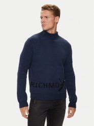 Richmond X Golf Bodo UMA24107LU Granatowy Regular Fit. Niebieskie kardigany męskie Richmond X, l, bez wzorów, z syntetyku, bez ramiączek. Za 359.99 zł.