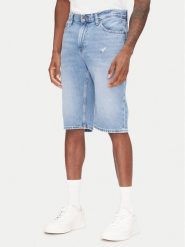Tommy Jeans Szorty jeansowe Ryan DM0DM21855 Niebieski Slim Fit. Niebieskie szorty męskie Tommy Jeans, bez wzorów, z bawełny. Za 239.99 zł.