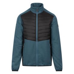 Trespass Hanlonton - Męska hybrydowa kurtka polarowa At200 Bondi Blue. Czarne kurtki softshell męskie Trespass, m, bez wzorów, z polaru, bez kaptura, trekkingowe. Za 362.99 zł.