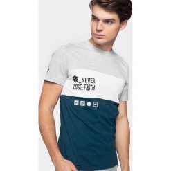 T-shirt męski TSM205 - chłodny jasny szary melanż. T-shirty męskie marki 4f. Za 69.99 zł.