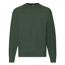 Klasyczna Bluza Raglanowa Unisex Dla Dorosłych. Zielone bluzy nierozpinane męskie Fruit of the Loom, l, bez wzorów, klasyczne, bez ramiączek, bez kaptura. Za 79.99 zł.