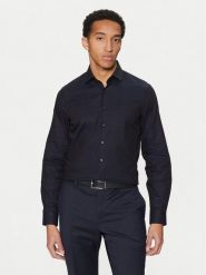 Calvin Klein Koszula K10K113840 Granatowy Slim Fit. Niebieskie koszule męskie Calvin Klein, m, bez wzorów, z bawełny, bez kołnierzyka, bez ramiączek. Za 309.99 zł.