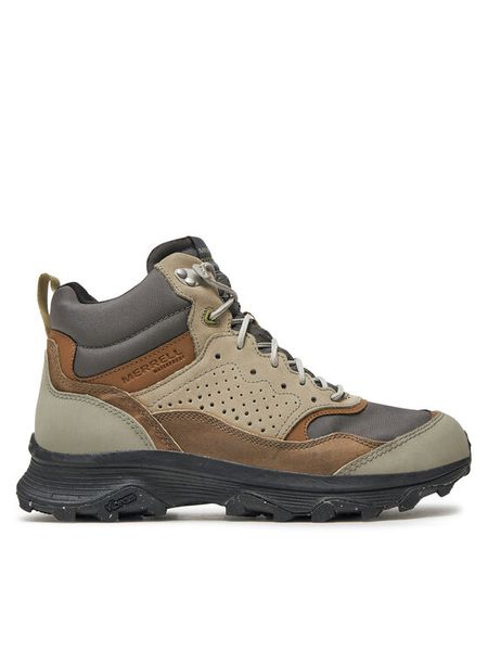 Merrell Trekkingi Speed Solo Mid Wp J037859 Szary. Szare buty trekkingowe męskie Merrell, bez wzorów, ze skóry, bez zapięcia, trekkingowe. Za 579.99 zł.