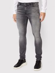 Guess Jeansy Chris M2YA27 D4Q52 Szary Super Skinny Fit. Szare jeansy męskie Guess, z aplikacjami, z jeansu. Za 289.99 zł.