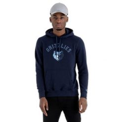 Bluza z kapturem Memphis Grizzlies NBA. Niebieskie bluzy z kapturem męskie New Era, m, bez wzorów, z kapturem. W wyprzedaży za 265.25 zł.