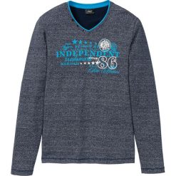 Shirt z długim rękawem melanżowy bonprix ciemnoniebiesko-turkusowy melanż. Koszulki męskie z długim rękawem marki bonprix. Za 44.99 zł.