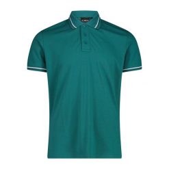 Polo CMP. Zielone koszulki polo męskie CMP, m, bez wzorów, sportowe, bez kołnierzyka, bez ramiączek. Za 179.00 zł.