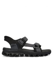 Skechers Sandały Glide Step Sandal 233382/BBK Czarny. Czarne sandały męskie Skechers, z materiału, bez zapięcia. Za 319.99 zł.